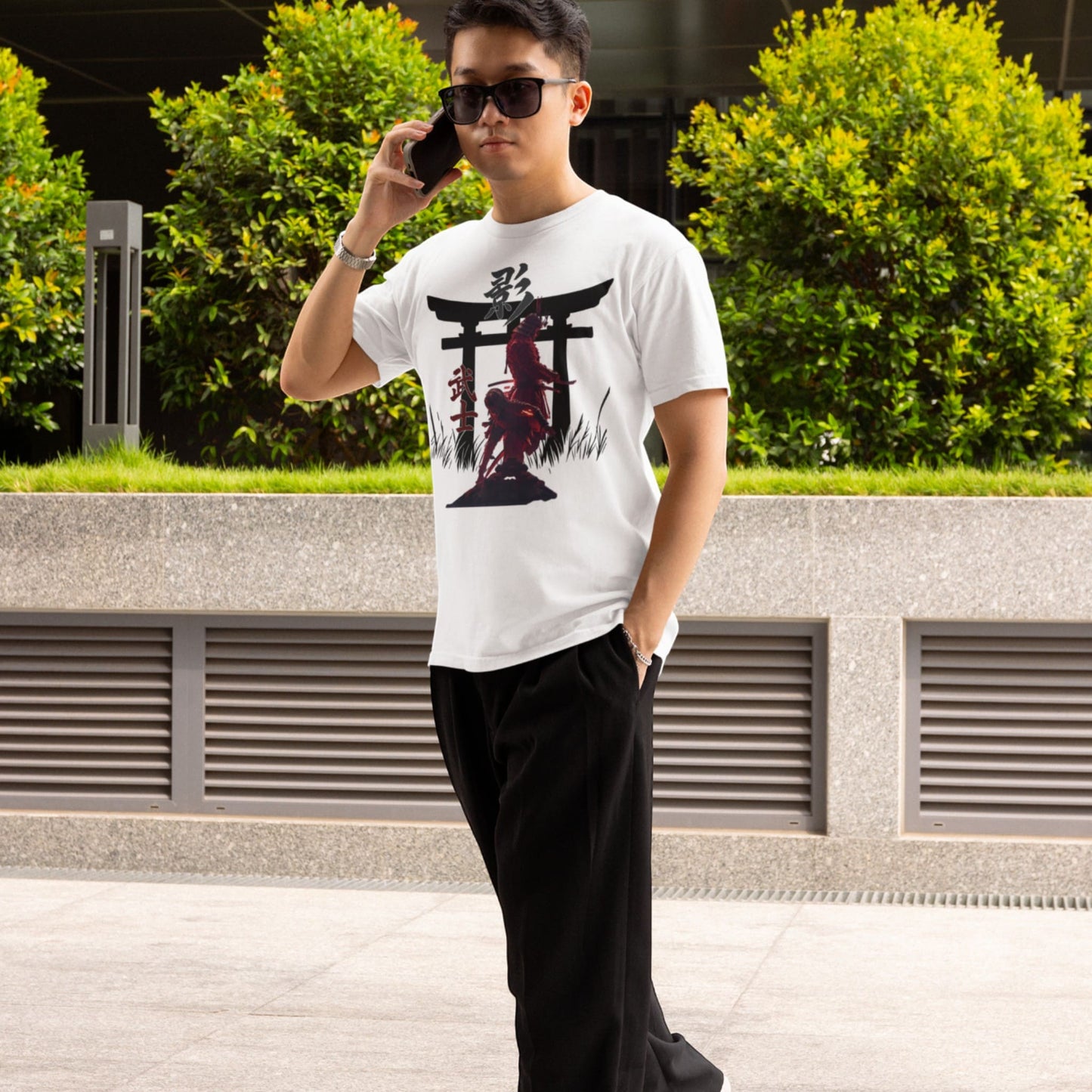 Ninja Samurai T-Shirt – Torii Alliance Tribute, Creed Shadows Fan Art – fan-made gamer merch by GenioGoods