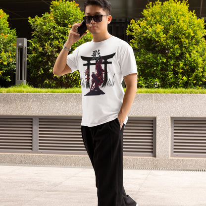 Ninja Samurai T-Shirt – Torii Alliance Tribute, Creed Shadows Fan Art – fan-made gamer merch by GenioGoods