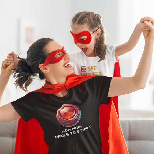 T-shirt Mom Mode – T-shirt amusant avec bouton de démarrage pour les mamans