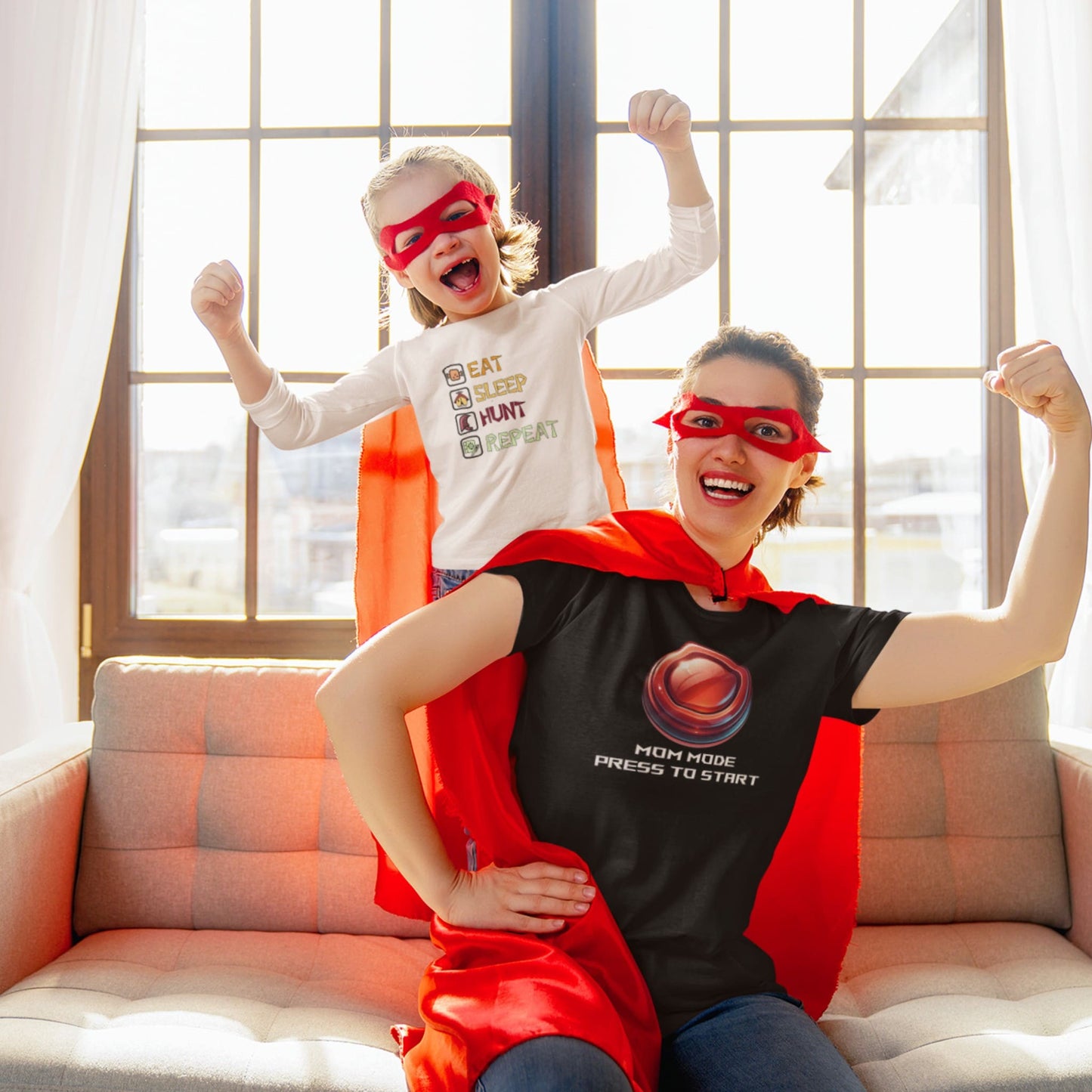 Mom Mode T-Shirt – Funny Gamer Start Button Shirt for Moms