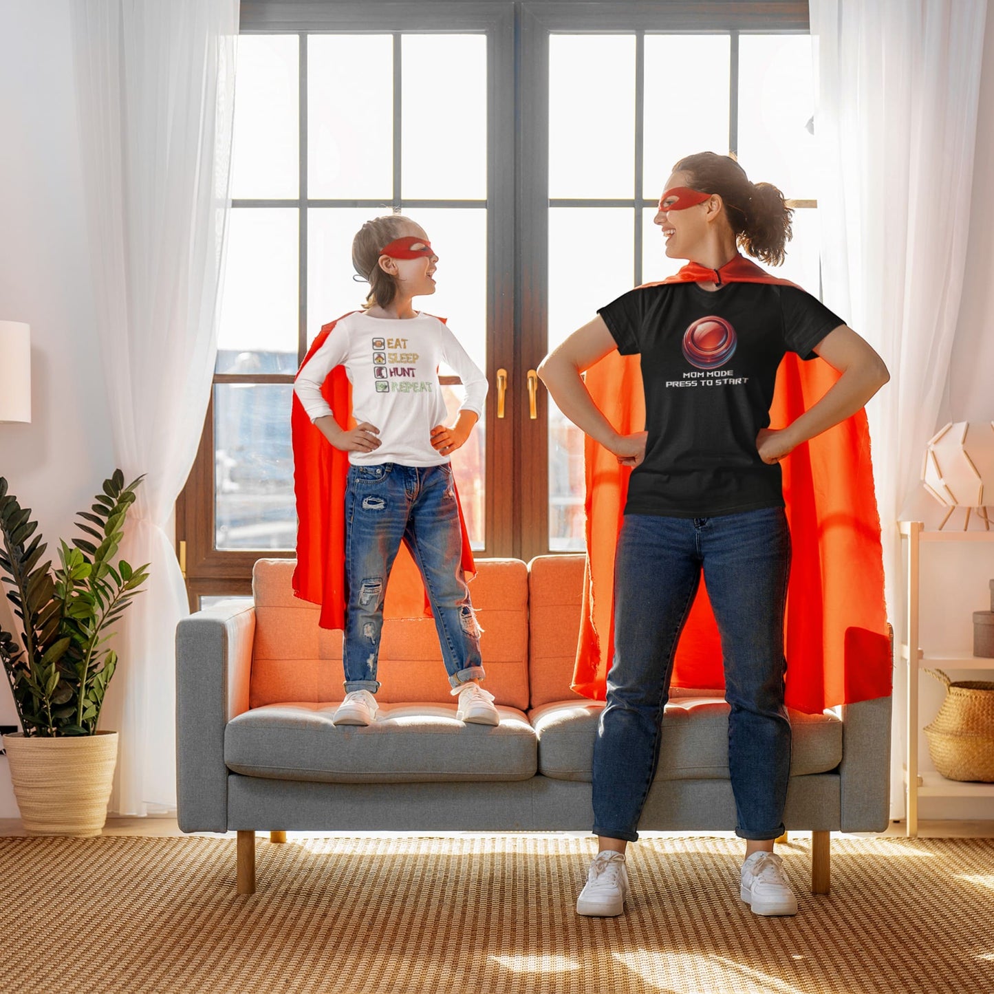 Mom Mode T-Shirt – Funny Gamer Start Button Shirt for Moms