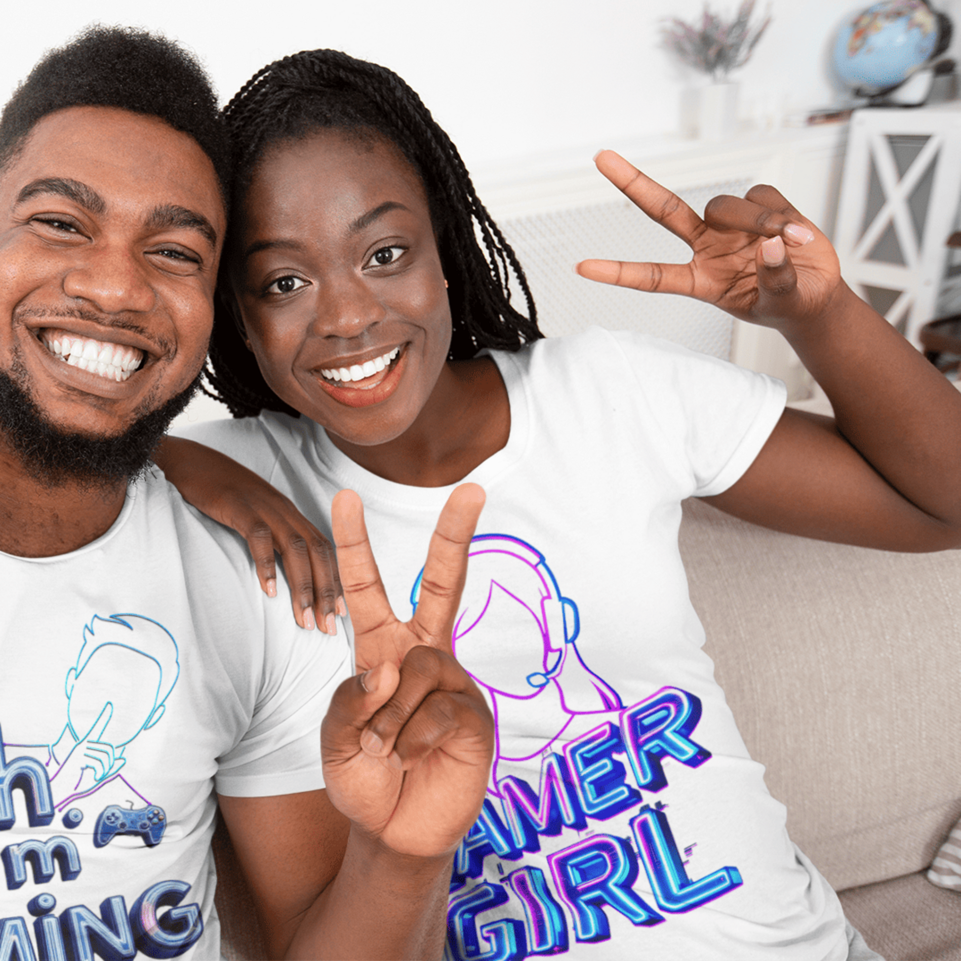 Gamer Girl T-Shirt – Neon Aesthetic Gaming Style Tee – original gamer merch by GenioGoods