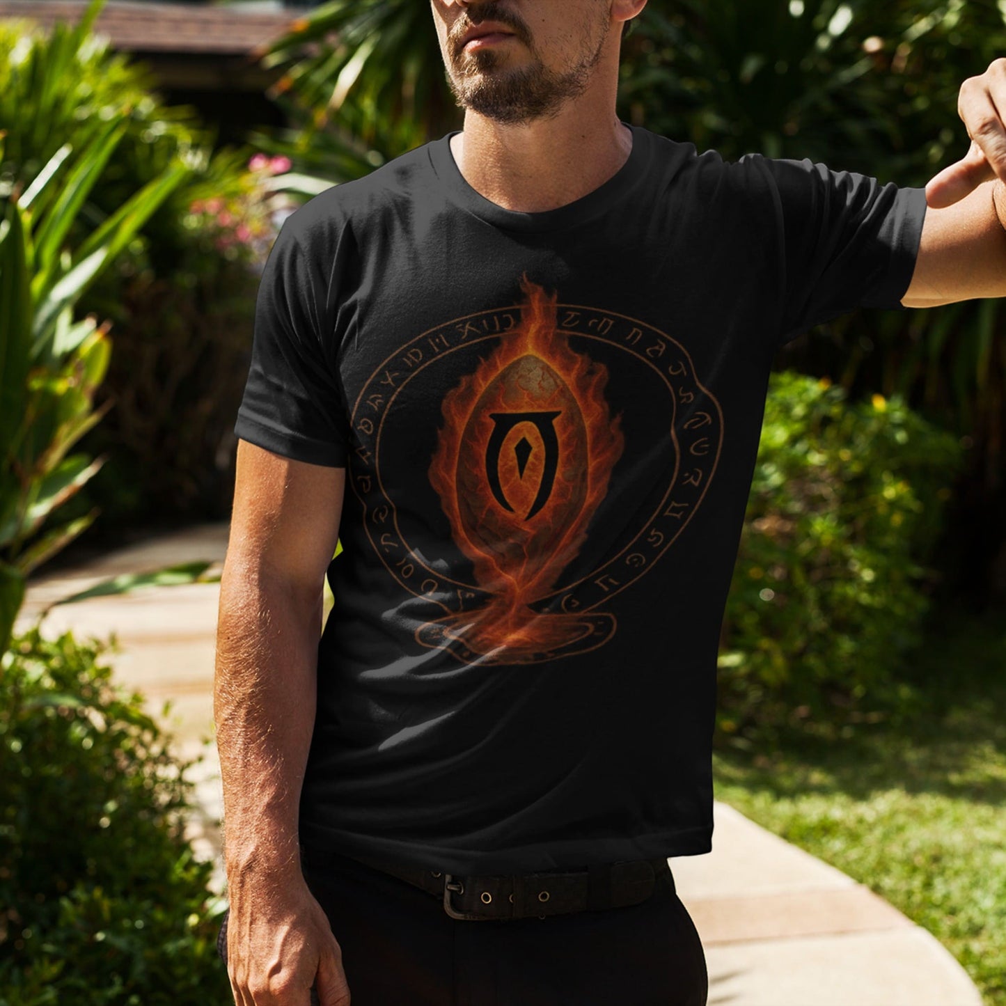 Camiseta Puerta del Olvido: Símbolo Ardiente de Tamriel