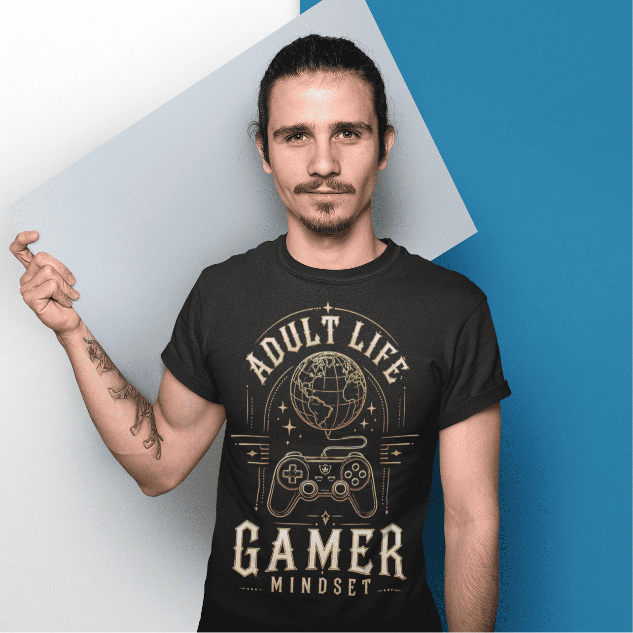Adult Life Gamer Mindset T-Shirt for Everyday Gamer Mode