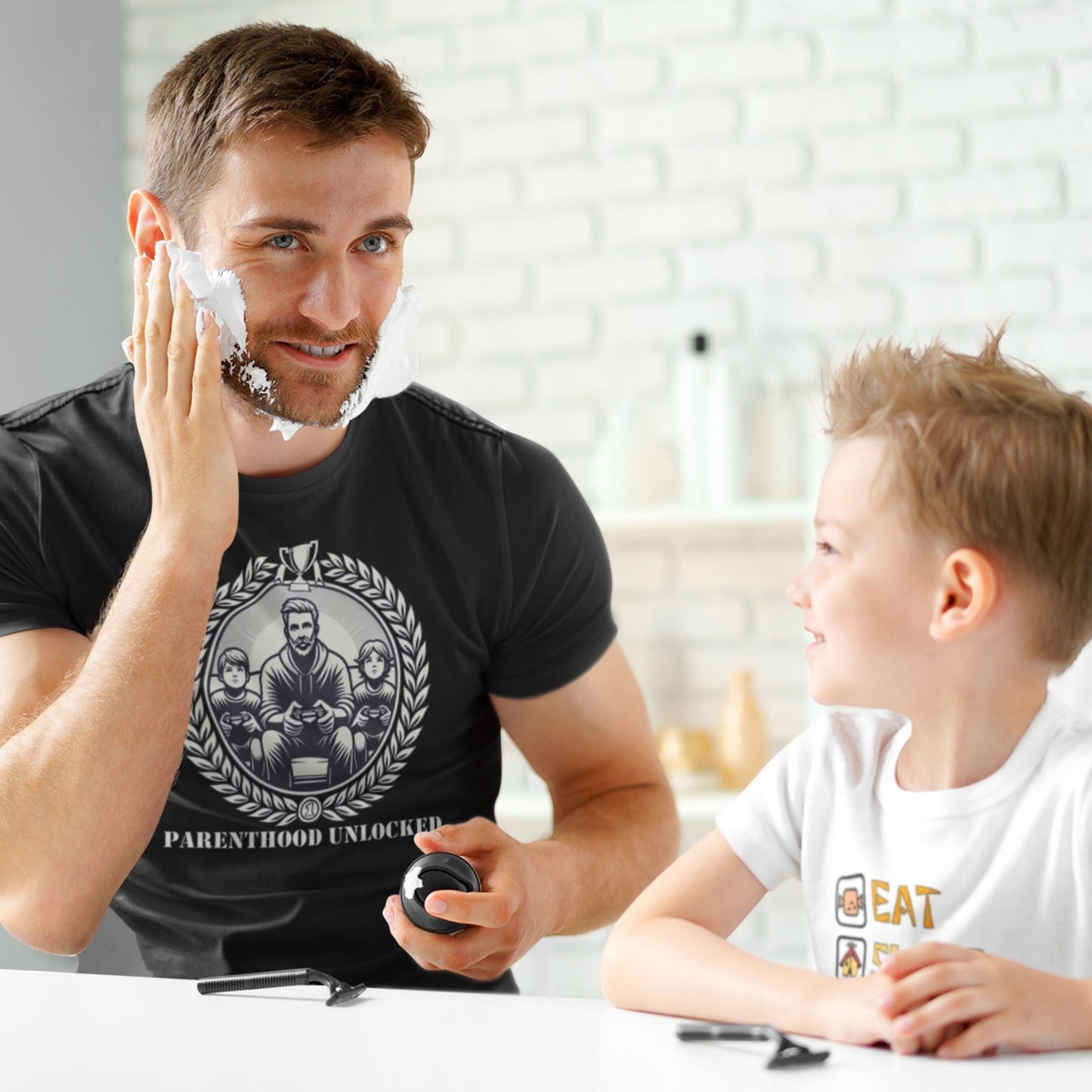 Parenthood Unlocked T-Shirt | Unisex Classic | Gamer Achievement Tee for New Parents