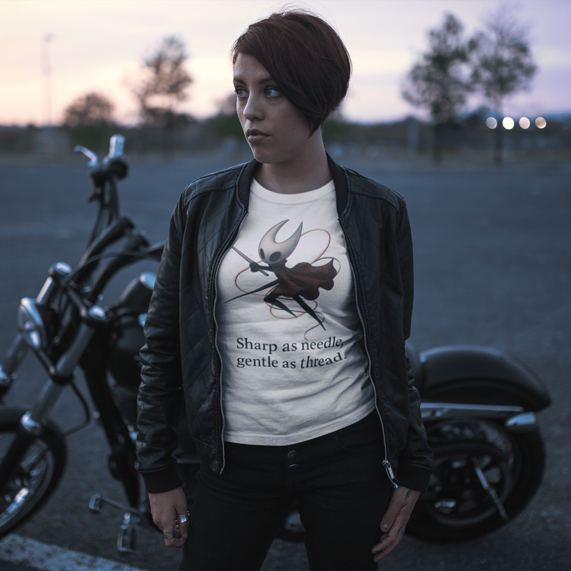 Hornet Needle T-Shirt – Minimalist Quote Fan Art Design – fan-made gamer merch by GenioGoods