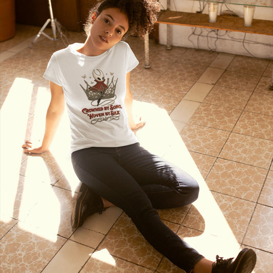 Hollow Knight Silksong Clothing – Crowned by Song Art – fan-made gamer merch by GenioGoods