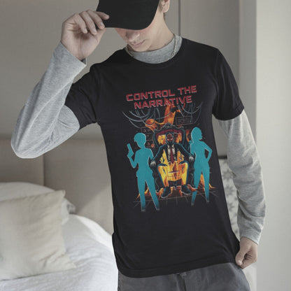 T-shirt Split Fiction Contrôlez la Narration – Art Gamer Dystopique