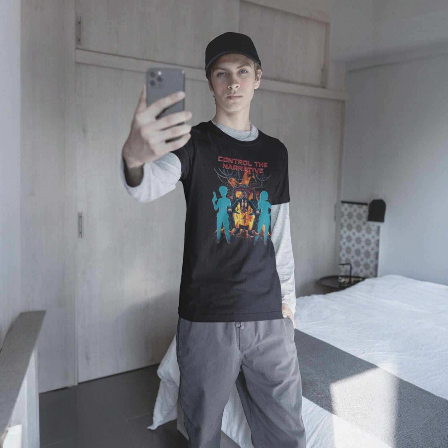 T-shirt Split Fiction Contrôlez la Narration – Art Gamer Dystopique