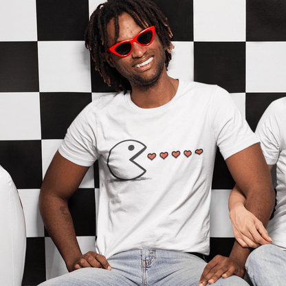 Arcade Couple T-Shirt – Player Side – original gamer merch by GenioGoods