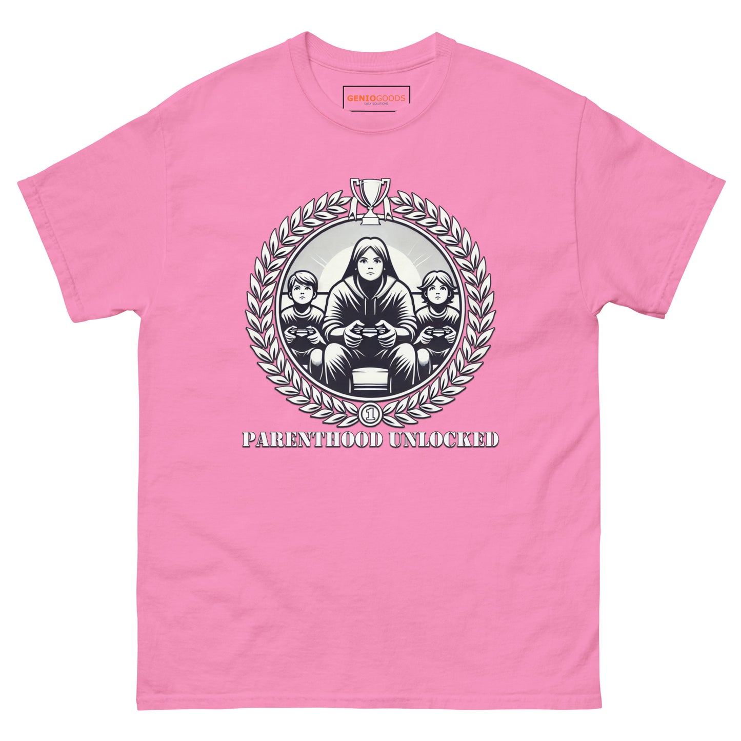 Parenthood Unlocked T-Shirt – Gamer Trophy for Parents