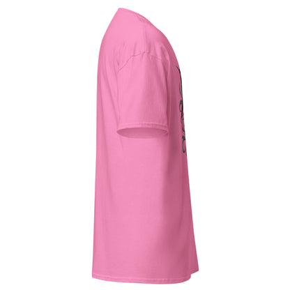 side view of Pink Hollow Knight Silksong Duel in the Web graphic t-shirt inspired by Hollow Knight Silksong.