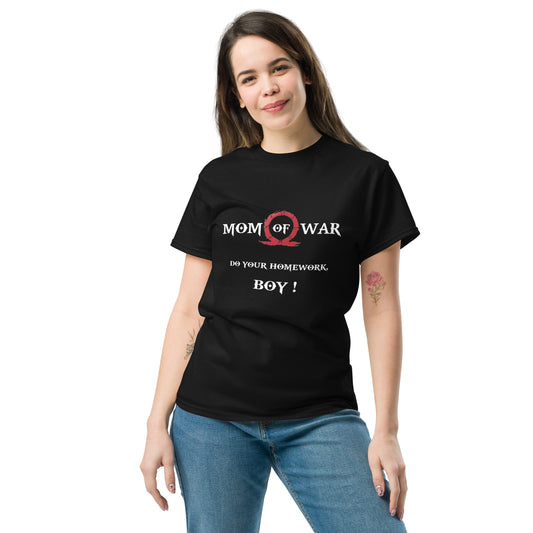 Mom of War T-Shirt – Gamer Parody Tee for Epic Moms