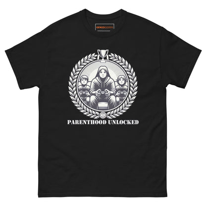 Parenthood Unlocked T-Shirt – Gamer Trophy for Parents