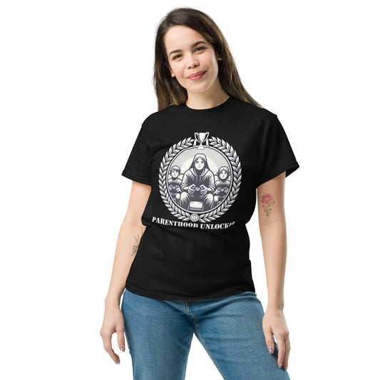 Parenthood Unlocked T-Shirt – Gamer Trophy for Parents