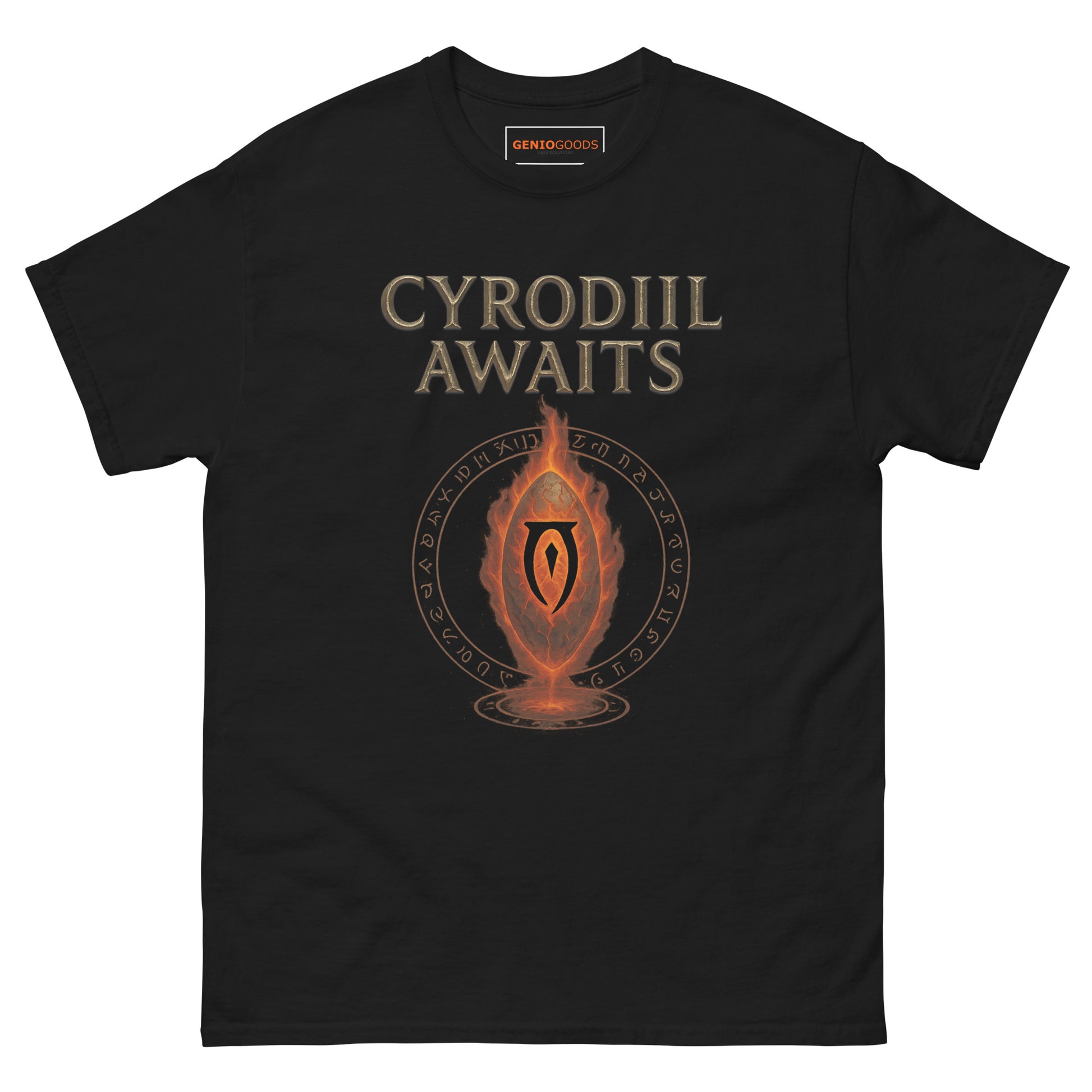 Oblivion Cyrodiil Awaits T-Shirt – Fiery Gate Tribute