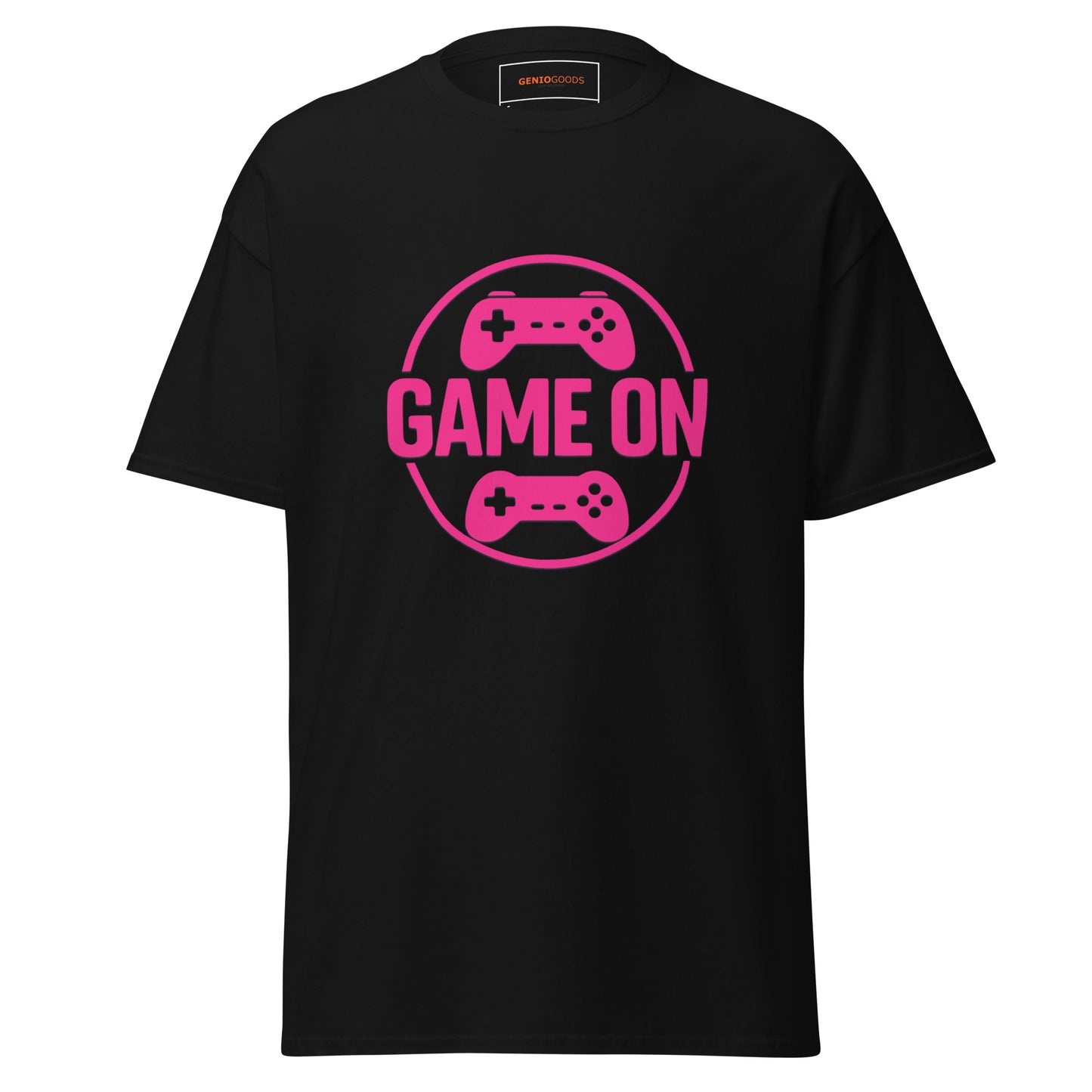 Game On Pink T-Shirt – Neon Unisex Gamer Cotton Tee