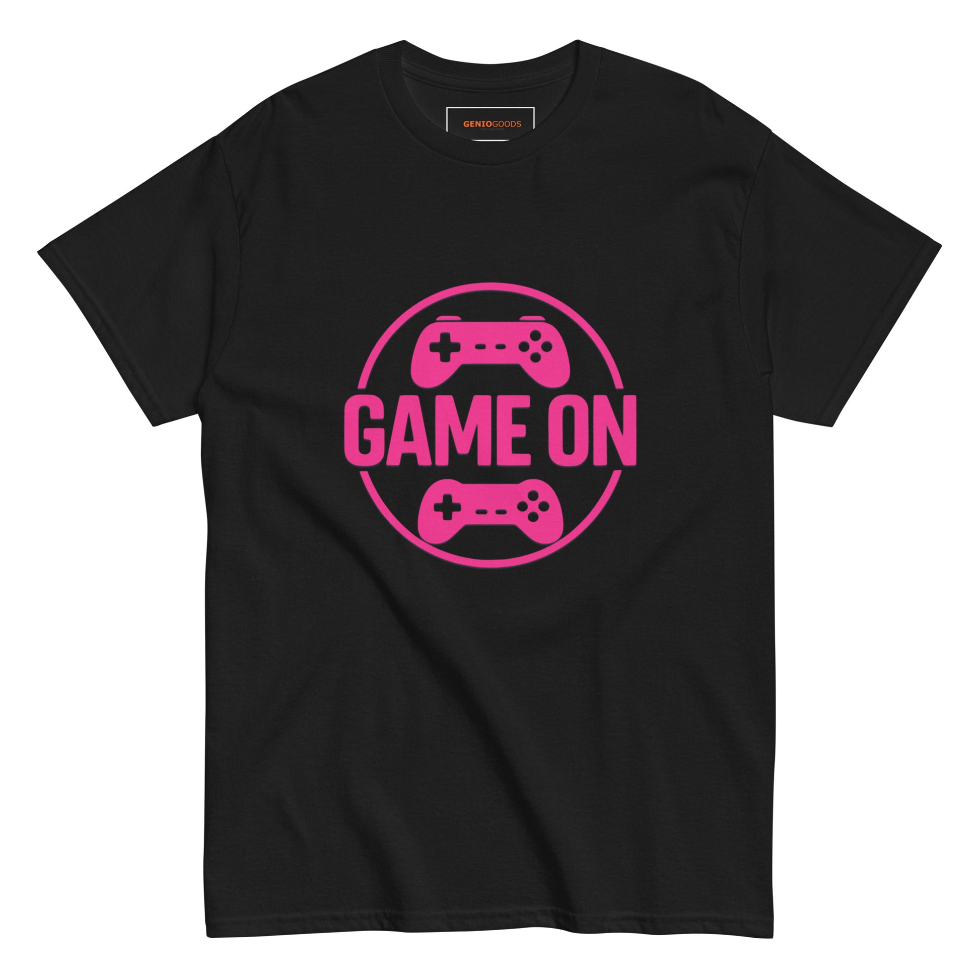 Game On Pink T-Shirt – Neon Unisex Gamer Cotton Tee