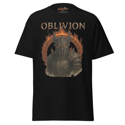 Oblivion Daedric Armor T-Shirt – Dark Flame Tribute – fan-made gamer merch by GenioGoods