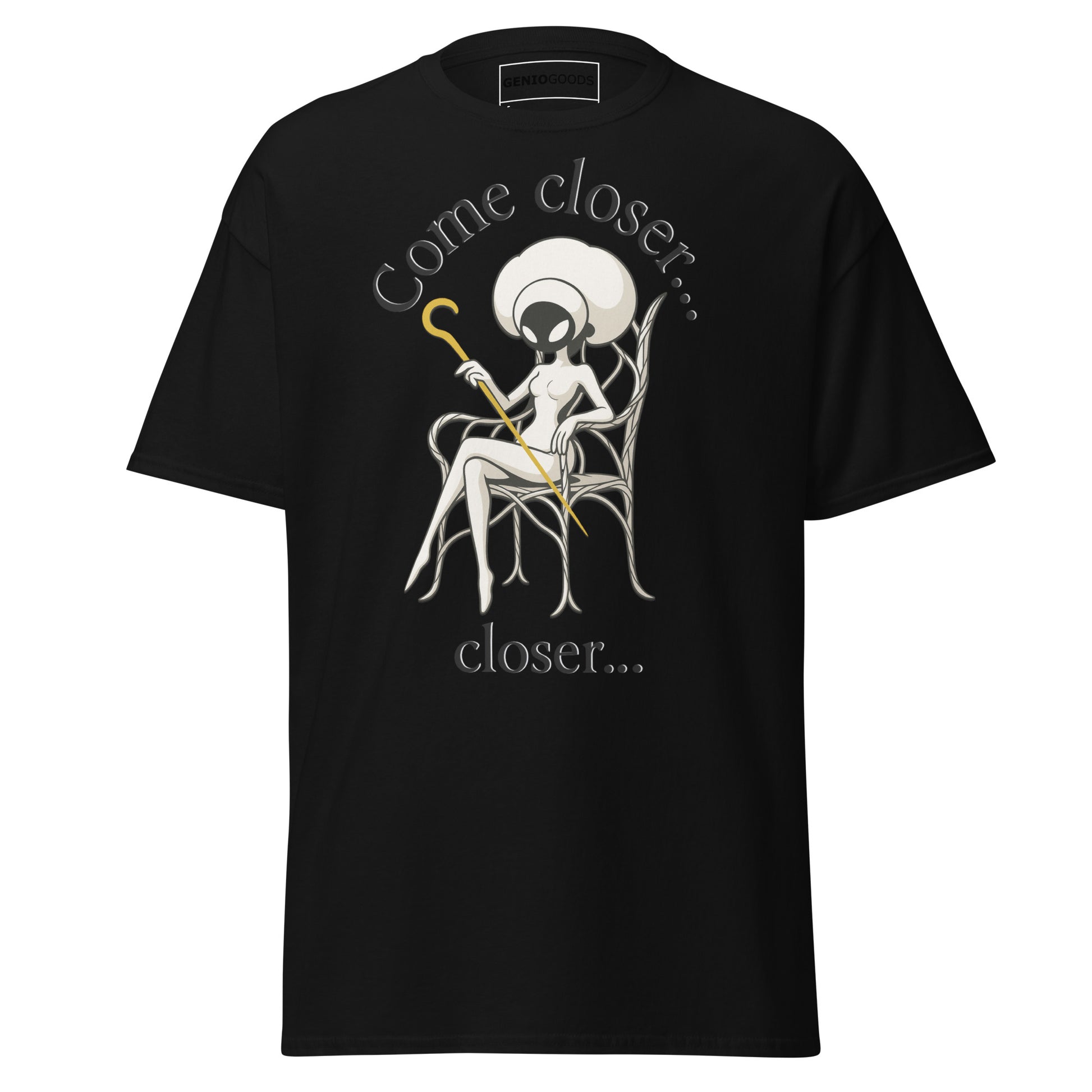 Come Closer T-Shirt – Dark Minimalist Fan Art Design – fan-made gamer merch by GenioGoods
