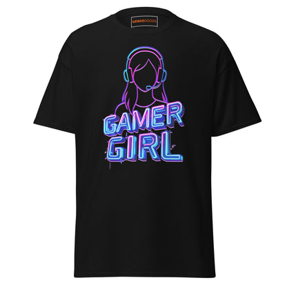 Gamer Girl T-Shirt – Neon Aesthetic Gaming Style Tee – original gamer merch by GenioGoods