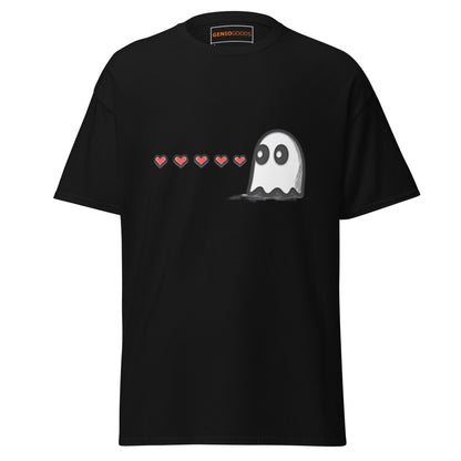 Arcade Love Couple T-Shirt – Ghost Side – original gamer merch by GenioGoods
