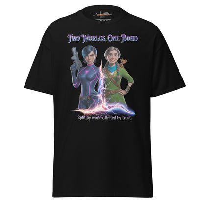 Split Fiction Two Worlds One Bond Tee | Dual Realities Art