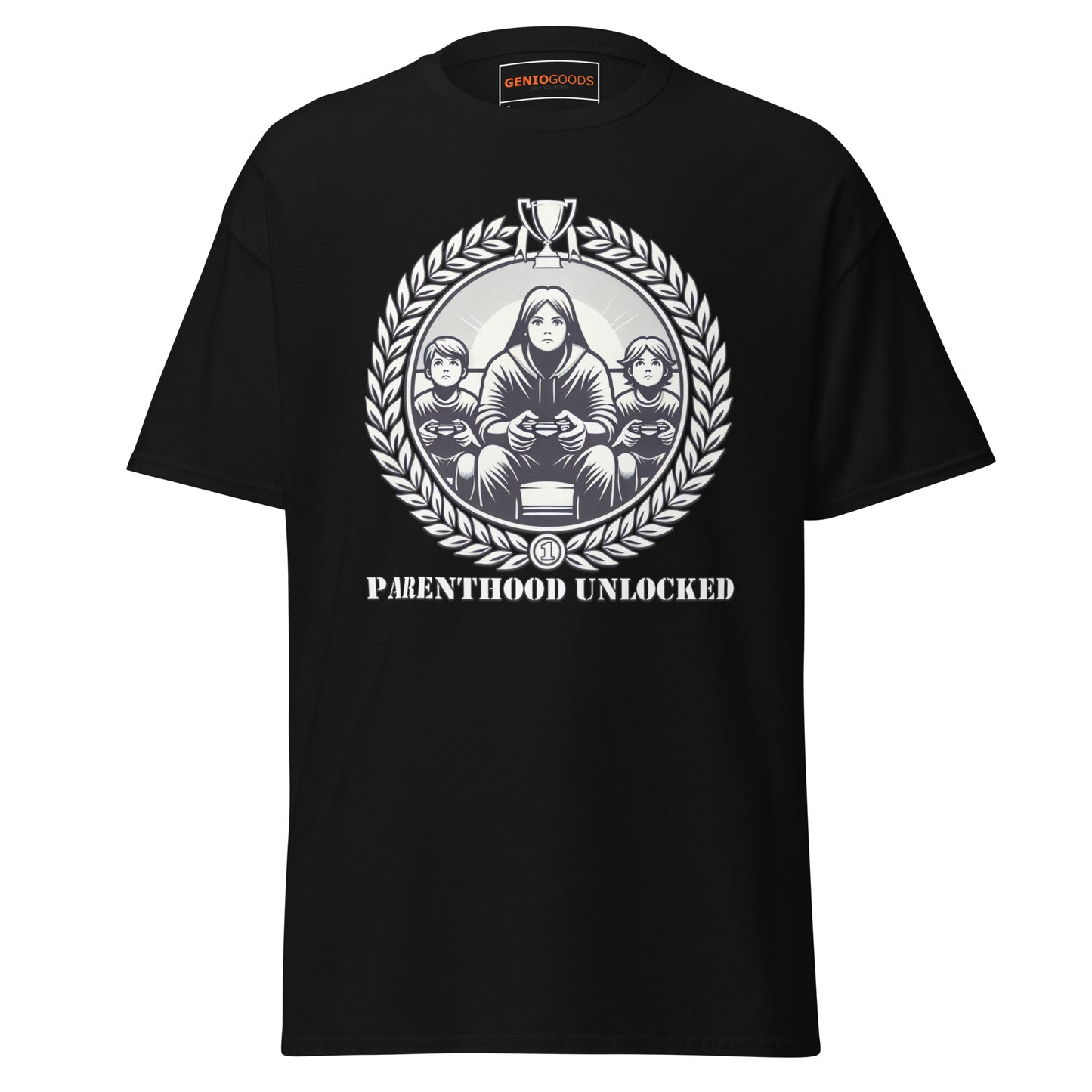 Parenthood Unlocked T-Shirt – Gamer Parent Trophy Tee gamer lifestyle clothing