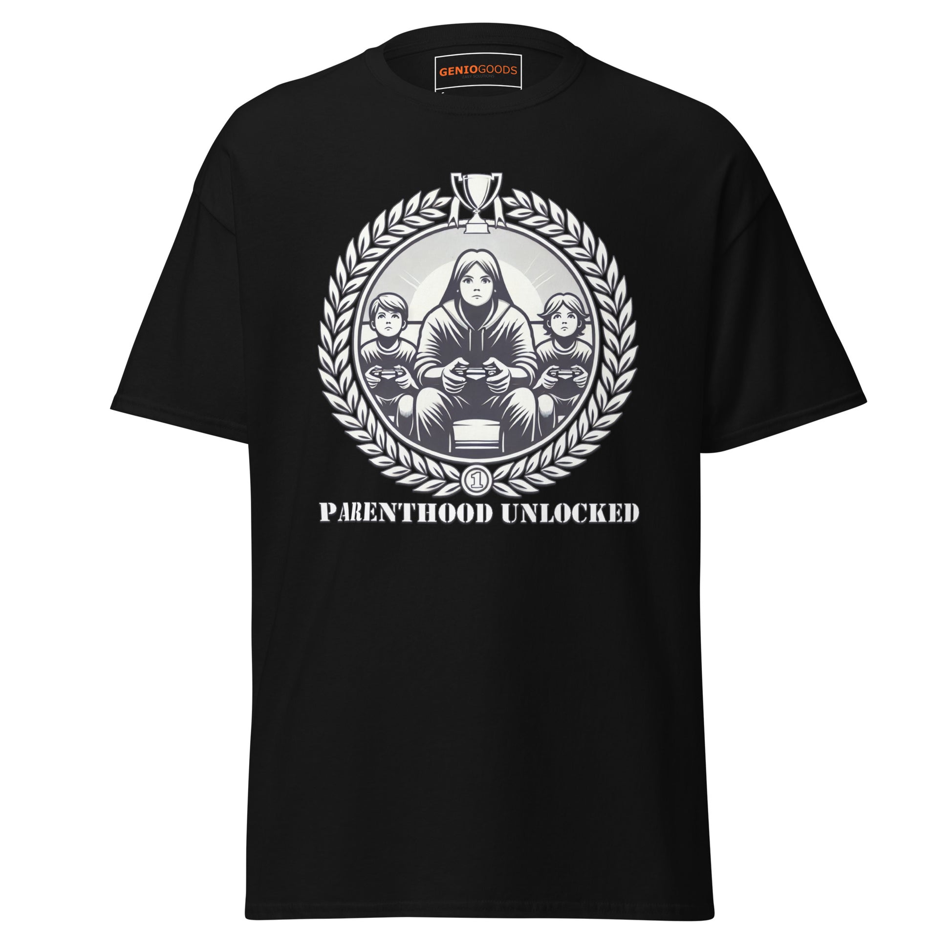 Parenthood Unlocked T-Shirt – Gamer Parent Trophy Tee gamer lifestyle clothing