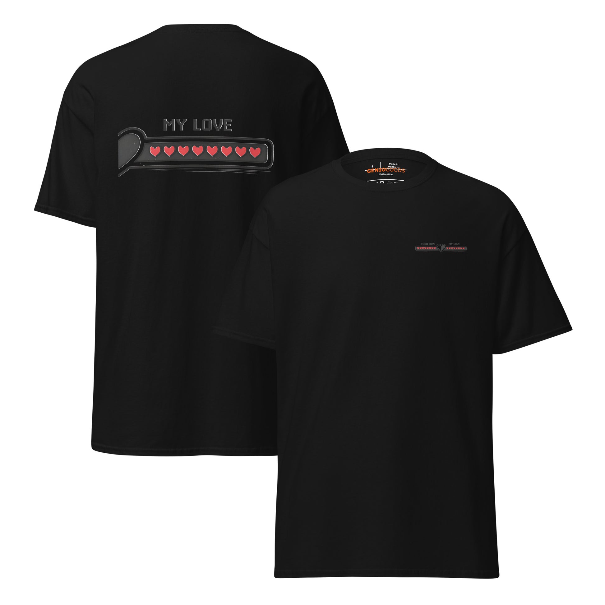 Love bar couple t-shirt – My love design matching gaming apparel