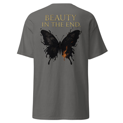 Dark Fantasy T-Shirt – Beauty in the End Inspired by Clair Obscur 33 – fan-made gamer merch by GenioGoods
