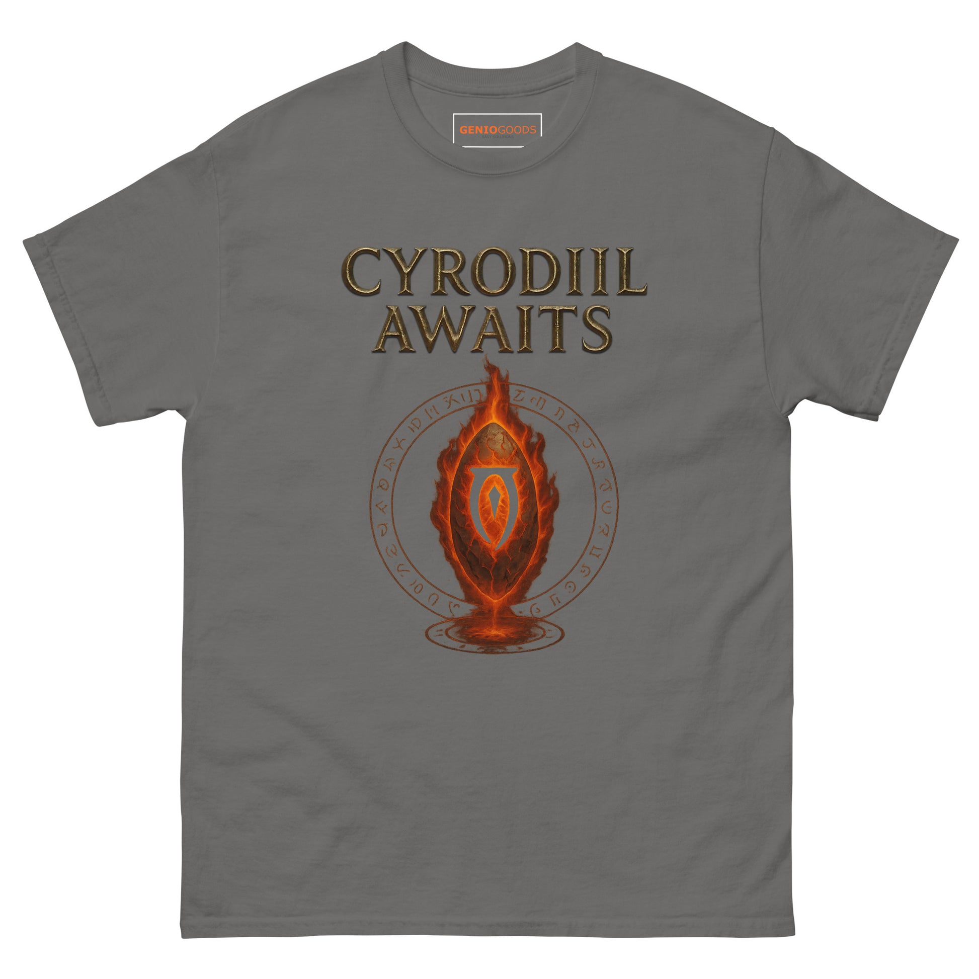 Oblivion Cyrodiil Awaits T-Shirt – Fiery Gate Tribute