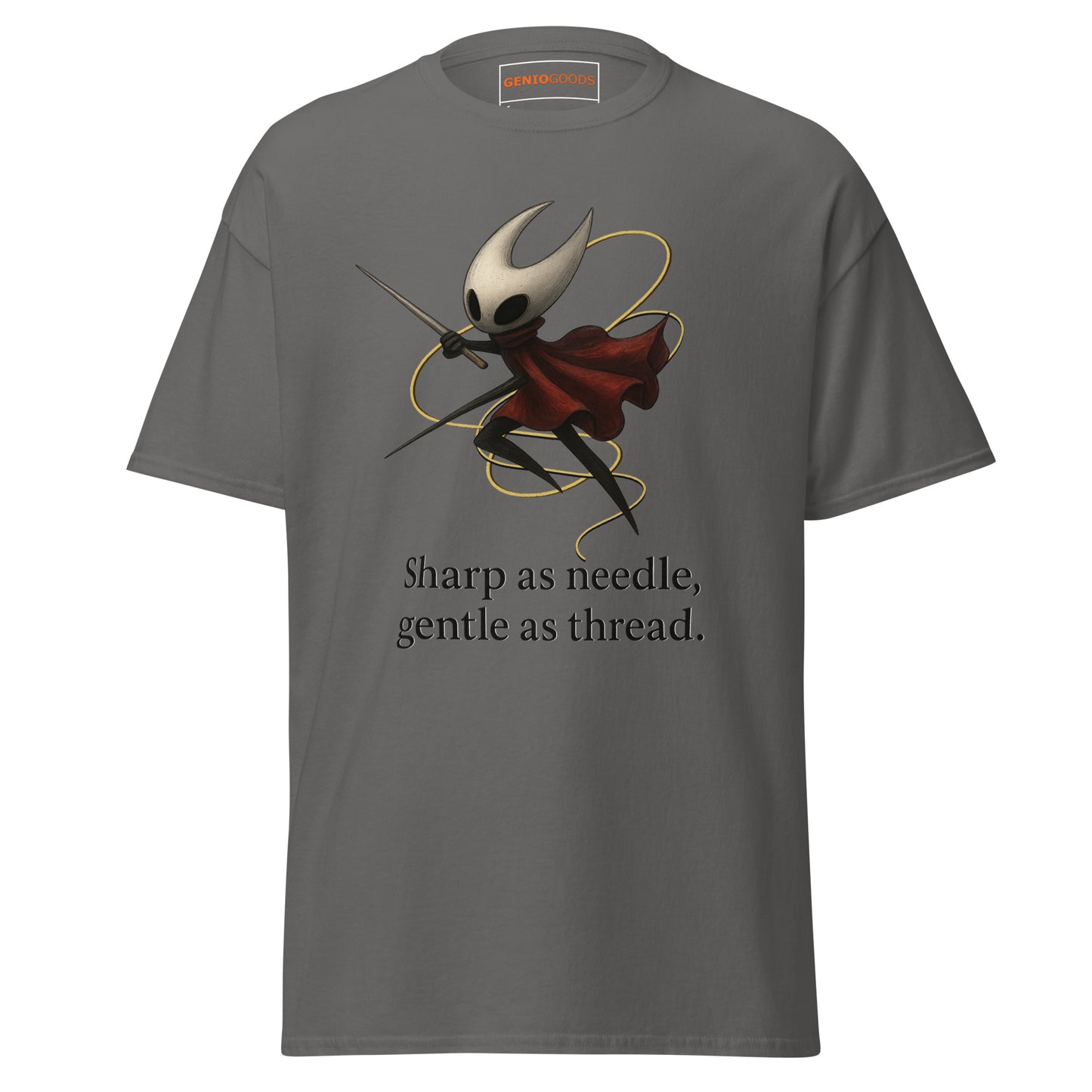 Hornet Needle T-Shirt – Minimalist Quote Fan Art Design – fan-made gamer merch by GenioGoods