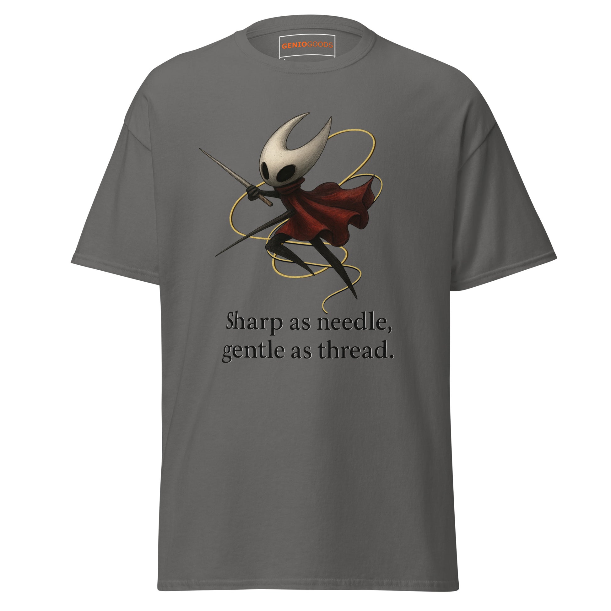 Hornet Needle T-Shirt – Minimalist Quote Fan Art Design – fan-made gamer merch by GenioGoods