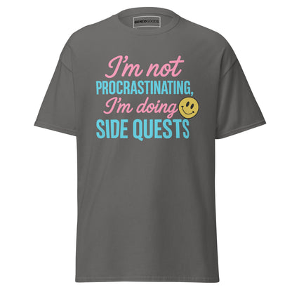 Side Quests T-Shirt – Funny Gamer Quote Aesthetic – original gamer merch by GenioGoods