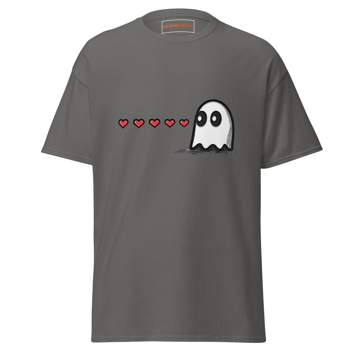 Arcade Love Couple T-Shirt – Ghost Side – original gamer merch by GenioGoods