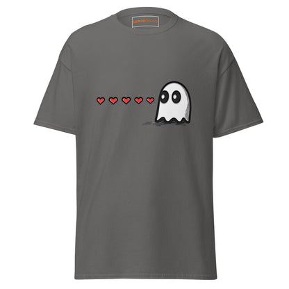 Arcade Love Couple T-Shirt – Ghost Side – original gamer merch by GenioGoods