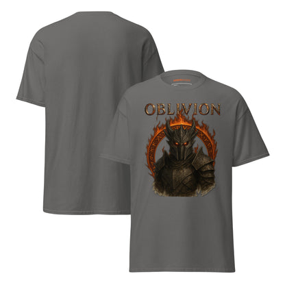 Oblivion Daedric Armor T-Shirt – Dark Flame Tribute – fan-made gamer merch by GenioGoods