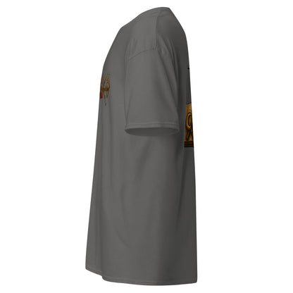 Left side view of the Oblivion Mages Guild Shirt – Arcane Emblem Design highlighting side silhouette and fit