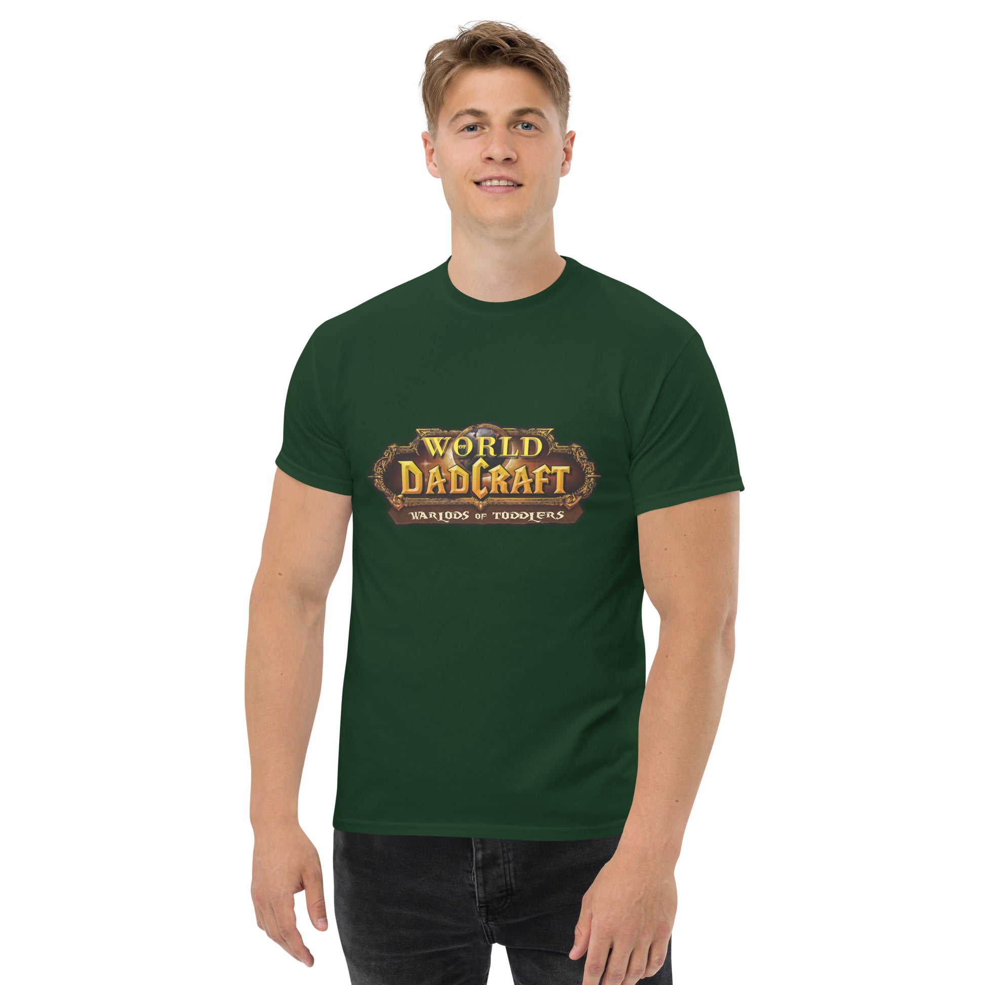 World of Dadcraft T-Shirt – Gamer Dad Parody for Toddlers