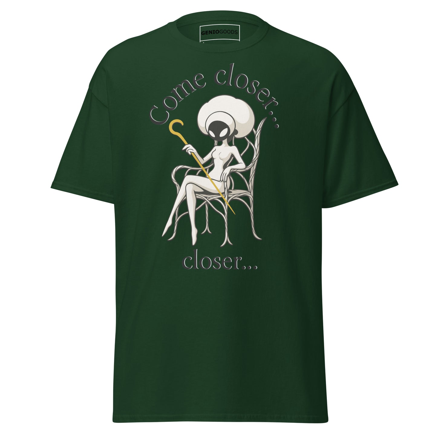 Come Closer T-Shirt – Dark Minimalist Fan Art Design – fan-made gamer merch by GenioGoods