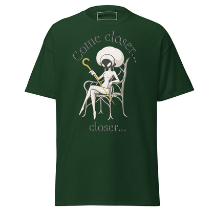 Come Closer T-Shirt – Dark Minimalist Fan Art Design – fan-made gamer merch by GenioGoods