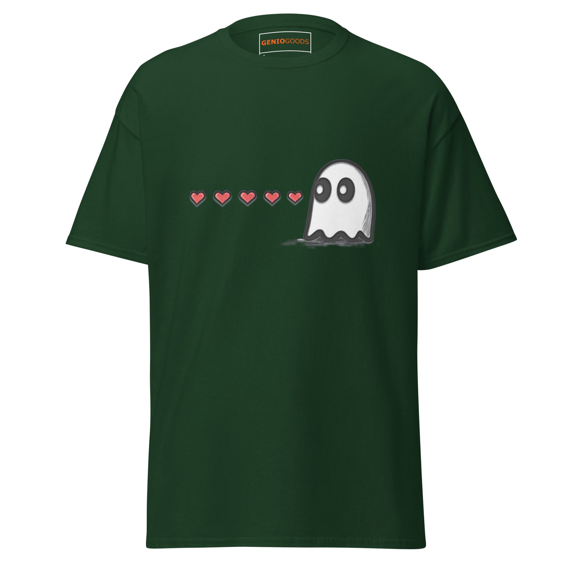 Arcade Love Couple T-Shirt – Ghost Side – original gamer merch by GenioGoods