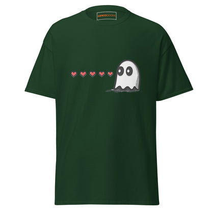 Arcade Love Couple T-Shirt – Ghost Side – original gamer merch by GenioGoods