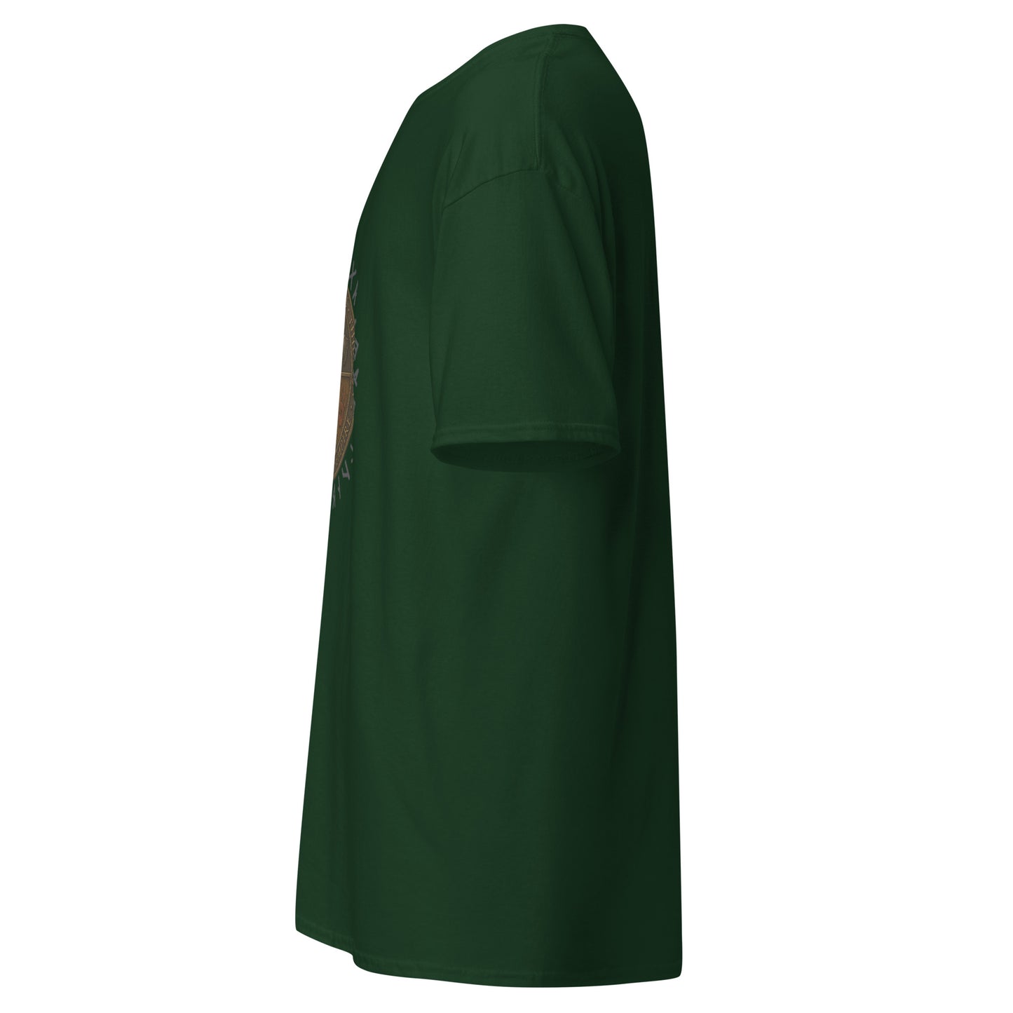 Left side view of the Green Oblivion Guilds Shirt – Faction Crest Design highlighting side silhouette and fit