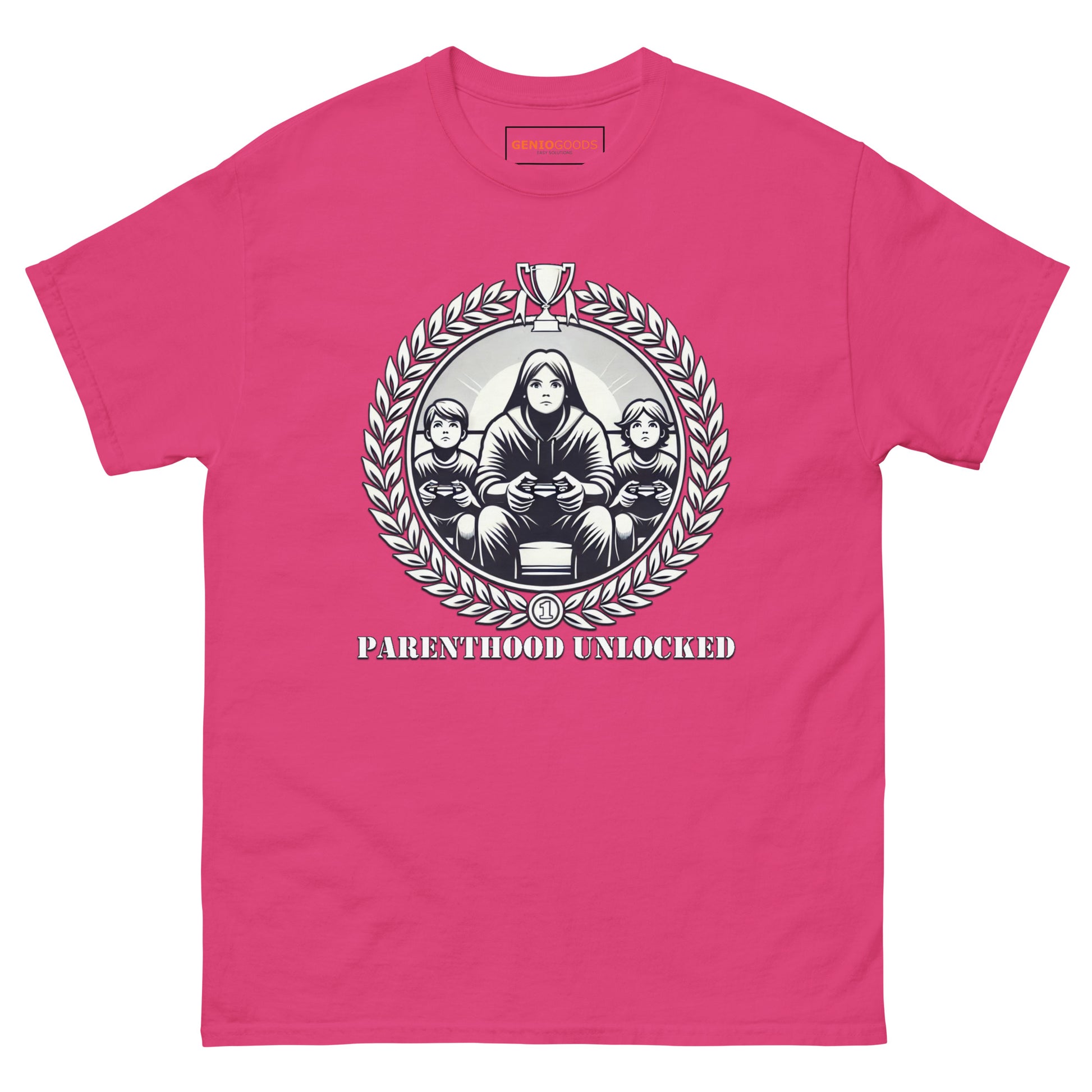 Parenthood Unlocked T-Shirt – Gamer Trophy for Parents