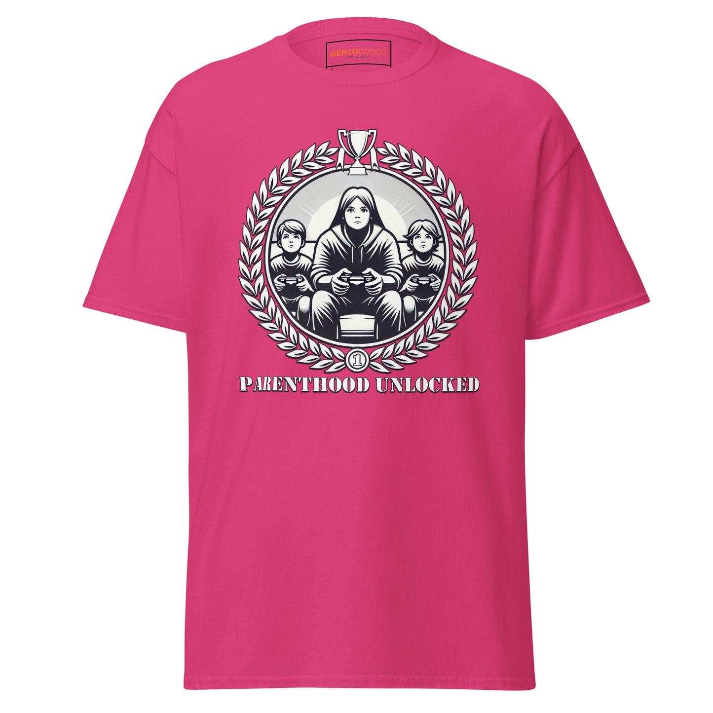 Parenthood Unlocked T-Shirt – Gamer Parent Trophy Tee gamer lifestyle clothing