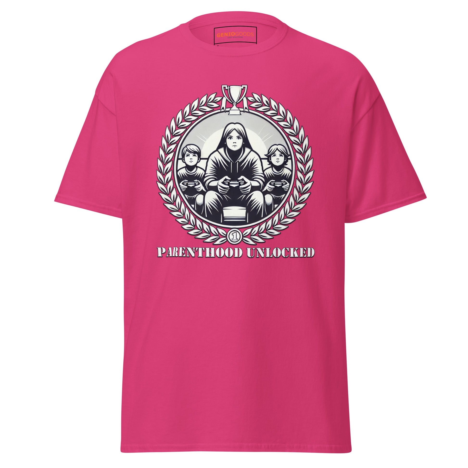 Parenthood Unlocked T-Shirt – Gamer Parent Trophy Tee gamer lifestyle clothing