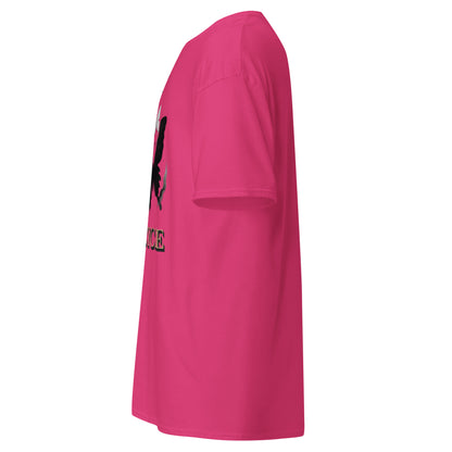 Side view of Pink Expedition 33 Break the Cycle graphic t-shirt inspired by Clair Obscur Expedition 33.