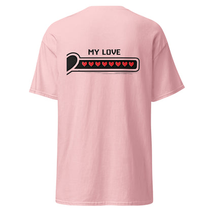 Love bar couple t-shirt – My love design matching gaming apparel